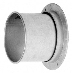 Made in USA - 8" ID Galvanized Duct Flange Adapter - 5" Long, 24 Gage - Makers Industrial Supply