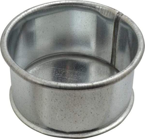 Made in USA - 4" ID Galvanized Duct End Cap - 2" Long, 24 Gage - Makers Industrial Supply