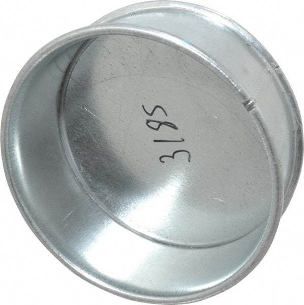 Made in USA - 6" ID Galvanized Duct End Cap - 2" Long, 24 Gage - Makers Industrial Supply