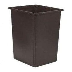 Rubbermaid - 56 Gal Brown Rectangle Trash Can - Polyethylene, 31-1/8" High x 25-1/2" Long x 22-3/4" Wide - Makers Industrial Supply