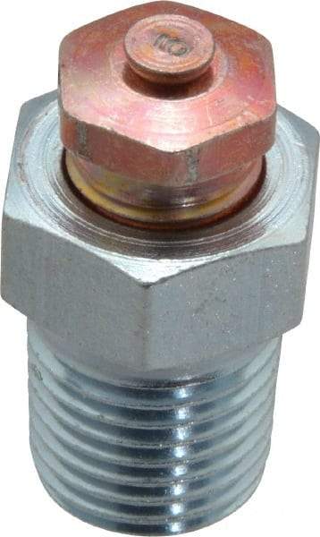 LDI Industries - 1/4-18 Thread, 1 to 5 psi Relief Pressure, Steel, Relief Vent - 1-1/8" High, 15.75mm Hex Flats Diam - Makers Industrial Supply