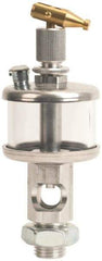 LDI Industries - 1 Outlet, Polymer Bowl, 354.9 mL Manual-Adjustable Oil Reservoir - 5/8-18 UNF Outlet, 3" Diam x 8-3/8" High, 71.11°C Max - Makers Industrial Supply