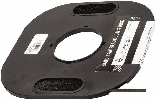 M.K. MORSE - 1/4" x 100' x 0.025" Carbon Steel Band Saw Blade Coil Stock - 10 TPI, Toothed Edge, Raker Set, Flexible Back, Constant Pitch, - Makers Industrial Supply