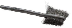 Osborn - 5/8" Diam Flat Steel Tube Brush - 0.003" Filament Diam, 5/8" Brush Length, 2-1/4" OAL, 1/8" Diam Shank - Makers Industrial Supply