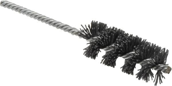 Osborn - 1" Diam Helical Nylon Tube Brush - 2-1/2" Brush Length, 5-1/2" OAL, 0.208" Diam Shank - Makers Industrial Supply