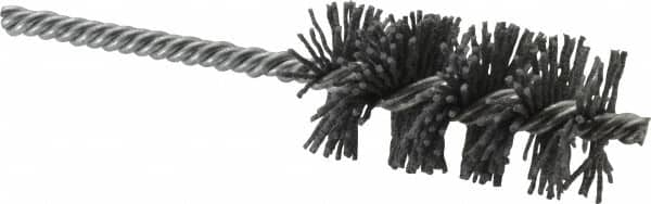 Osborn - 1-1/4" Diam Helical Nylon Tube Brush - 2-1/2" Brush Length, 5-1/2" OAL, 1/4" Diam Shank - Makers Industrial Supply