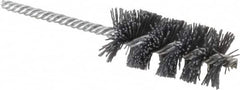 Osborn - 1-1/4" Diam Helical Nylon Tube Brush - 2-1/2" Brush Length, 5-1/2" OAL, 1/4" Diam Shank - Makers Industrial Supply