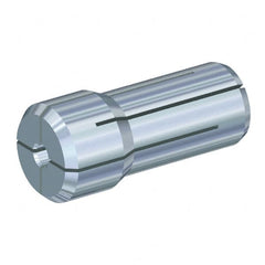 Kennametal - 0.1378 Inch, 3.15 to 3.5 mm Collet Capacity, Series DA000 Double Angle Collet - 0.66 Inch Overall Length, 0.27 Inch Overall Diameter, 0.001 Inch TIR - Exact Industrial Supply