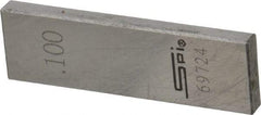 SPI - 0.1" Rectangular Steel Gage Block - Accuracy Grade 0, Includes NIST Traceability Certification - Makers Industrial Supply