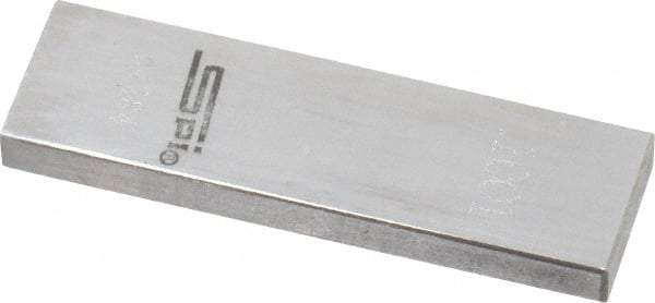 SPI - 0.1001" Rectangular Steel Gage Block - Accuracy Grade 0, Includes NIST Traceability Certification - Makers Industrial Supply