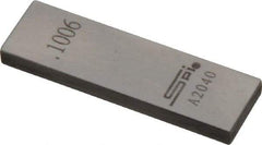 SPI - 0.1006" Rectangular Steel Gage Block - Accuracy Grade 0, Includes NIST Traceability Certification - Makers Industrial Supply