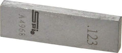 SPI - 0.123" Rectangular Steel Gage Block - Accuracy Grade 0, Includes NIST Traceability Certification - Makers Industrial Supply