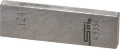 SPI - 0.124" Rectangular Steel Gage Block - Accuracy Grade 0, Includes NIST Traceability Certification - Makers Industrial Supply