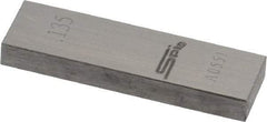 SPI - 0.135" Rectangular Steel Gage Block - Accuracy Grade 0, Includes NIST Traceability Certification - Makers Industrial Supply