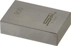 SPI - 0.9" Rectangular Steel Gage Block - Accuracy Grade 0, Includes NIST Traceability Certification - Makers Industrial Supply