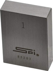 SPI - 1" Rectangular Steel Gage Block - Accuracy Grade 0, Includes NIST Traceability Certification - Makers Industrial Supply