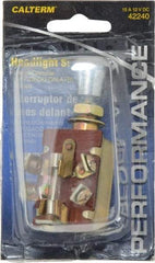 Gardner Bender - 3 Position, 12 Volt, 15 Amp, Fused Headlight Switch - Off-Park-Park & Headlights Sequence, 1 Switch, Gold/Silver - Makers Industrial Supply