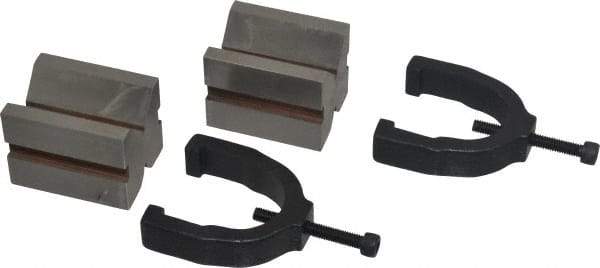 Made in USA - 1" Max Capacity, V-Block - 1-5/8" Long x 1-1/4" Wide x 1-1/4" High, Sold as Matched Pair - Makers Industrial Supply