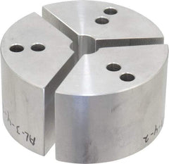 Northfield - 4" & Up Chuck Capacity, Northfield Air Style Attachment, Round Soft Lathe Chuck Jaw - 3 Jaws, Aluminum, 3.92" Wide x 2" High - Makers Industrial Supply