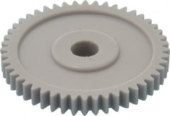 Made in USA - 32 Pitch, 1-1/2" Pitch Diam, 1-9/16" OD, 48 Tooth Spur Gear - 3/16" Face Width, 1/4" Bore Diam, 5/8" Hub Diam, 20° Pressure Angle, Acetal - Makers Industrial Supply