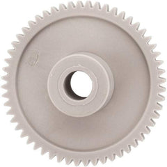 Made in USA - 32 Pitch, 1-3/4" Pitch Diam, 1-13/16" OD, 56 Tooth Spur Gear - 3/16" Face Width, 5/16" Bore Diam, 43/64" Hub Diam, 20° Pressure Angle, Acetal - Makers Industrial Supply