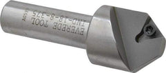 Everede Tool - 82° Included Angle, 0.833" Max Cut Diam, 7/8" Body Diam, 1/2" Shank Diam, 2-1/2" OAL, Indexable Countersink - 1 Triangle Insert, TPGH 215 Insert Style, Series IND - Makers Industrial Supply