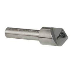 Everede Tool - 90° Included Angle, 0.621" Max Cut Diam, 5/8" Body Diam, 3/8" Shank Diam, 2-1/2" OAL, Indexable Countersink - 1 Triangle Insert, TPGH 215 Insert Style, Series IND - Makers Industrial Supply