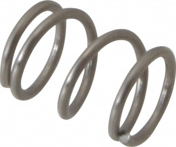 Value Collection - 0.18" OD, 0.02" Wire, 1/4" Free Length, Compression Spring - 17.64 Lb Spring Rating, Stainless Steel - Makers Industrial Supply