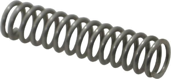 Value Collection - 0.24" OD, 0.032" Wire, 1" Free Length, Compression Spring - 11.61 Lb Spring Rating, Stainless Steel - Makers Industrial Supply