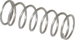 Value Collection - 0.36" OD, 0.032" Wire, 1" Free Length, Compression Spring - 5.92 Lb Spring Rating, Stainless Steel - Makers Industrial Supply