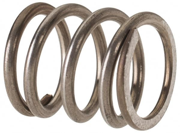 Value Collection - 0.42" OD, 0.047" Wire, 1/2" Free Length, Compression Spring - 35.04 Lb Spring Rating, Stainless Steel - Makers Industrial Supply