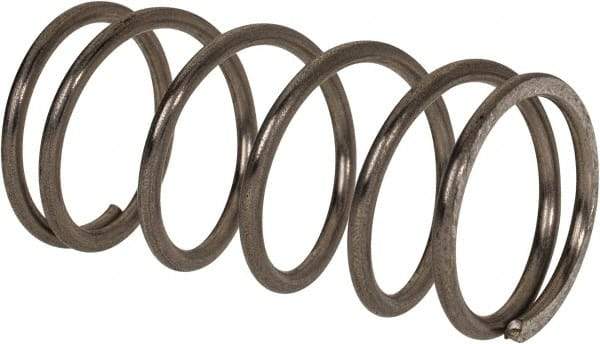 Value Collection - 0.6" OD, 0.054" Wire, 1-1/4" Free Length, Compression Spring - 13.58 Lb Spring Rating, Stainless Steel - Makers Industrial Supply