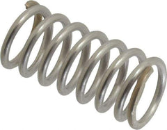 Value Collection - 0.6" OD, 0.072" Wire, 1-1/4" Free Length, Compression Spring - 36.66 Lb Spring Rating, Stainless Steel - Makers Industrial Supply