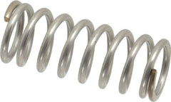 Value Collection - 0.6" OD, 0.072" Wire, 1-1/2" Free Length, Compression Spring - 29.9 Lb Spring Rating, Stainless Steel - Makers Industrial Supply