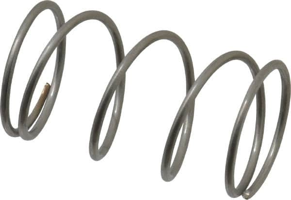 Value Collection - 0.85" OD, 0.054" Wire, 1-1/2" Free Length, Compression Spring - 6.52 Lb Spring Rating, Stainless Steel - Makers Industrial Supply