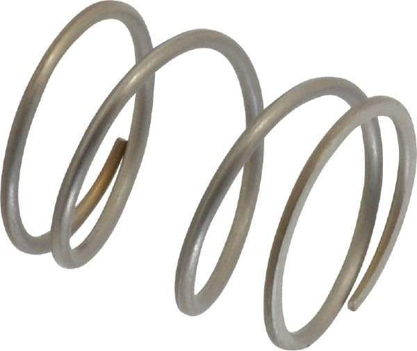 Value Collection - 0.85" OD, 0.062" Wire, 1" Free Length, Compression Spring - 15.91 Lb Spring Rating, Stainless Steel - Makers Industrial Supply