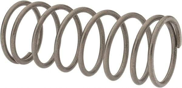 Value Collection - 0.975" OD, 0.08" Wire, 2-1/2" Free Length, Compression Spring - 11.3 Lb Spring Rating, Stainless Steel - Makers Industrial Supply