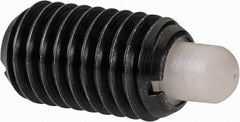 Gibraltar - M12 x 1.75, 20.5mm Thread Length, 6.5mm Plunger Projection, Steel Threaded Spring Plunger - 6.3mm Max Plunger Diam, 1.13 Kg Init End Force, 6.8 Kg Final End Force - Makers Industrial Supply