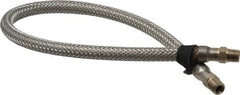 Made in USA - 24" OAL, 1/4" ID, 2,030 Max psi, Flexible Metal Hose Assembly - Makers Industrial Supply