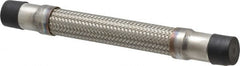 Made in USA - 12" OAL, 1" ID, 580 Max psi, Flexible Metal Hose Assembly - Makers Industrial Supply