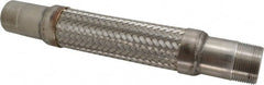 Made in USA - 12" OAL, 1-1/4" ID, 465 Max psi, Flexible Metal Hose Assembly - Makers Industrial Supply