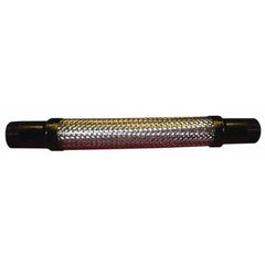 Made in USA - 16" OAL, 4" ID, 260 Max psi, Flexible Metal Hose Assembly - Makers Industrial Supply