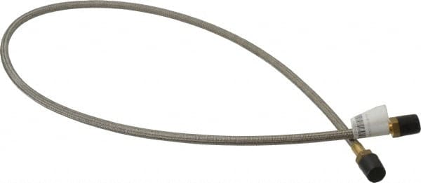 Made in USA - 36" OAL, 1/4" ID, 3,000 Max psi, Flexible Metal Hose Assembly - Makers Industrial Supply