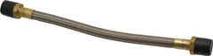 Made in USA - 12" OAL, 1/2" ID, 1,500 Max psi, Flexible Metal Hose Assembly - Makers Industrial Supply