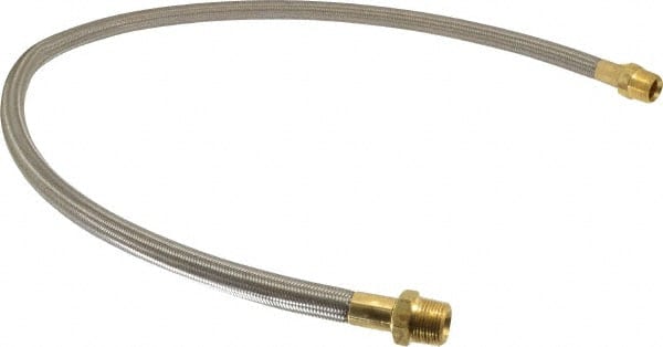 Made in USA - 48" OAL, 5/8" ID, 1,200 Max psi, Flexible Metal Hose Assembly - Makers Industrial Supply