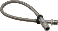 Made in USA - 24" OAL, 1/2" ID, 1,500 Max psi, Flexible Metal Hose Assembly - Makers Industrial Supply