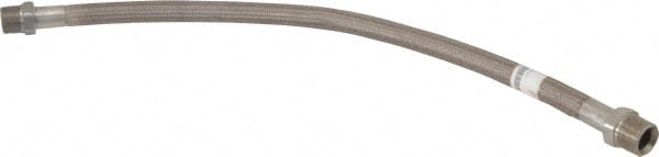 Made in USA - 24" OAL, 5/8" ID, 1,200 Max psi, Flexible Metal Hose Assembly - Makers Industrial Supply