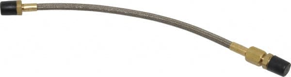 Made in USA - 12" OAL, 1/4" ID, 3,000 Max psi, Flexible Metal Hose Assembly - Makers Industrial Supply