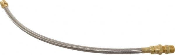 Made in USA - 24" OAL, 1/2" ID, 1,500 Max psi, Flexible Metal Hose Assembly - Makers Industrial Supply