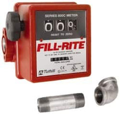 Tuthill - 3/4" NPT Port Fuel Flowmeter - 50 Max psi, 5 to 20 GPM, Aluminum - Makers Industrial Supply